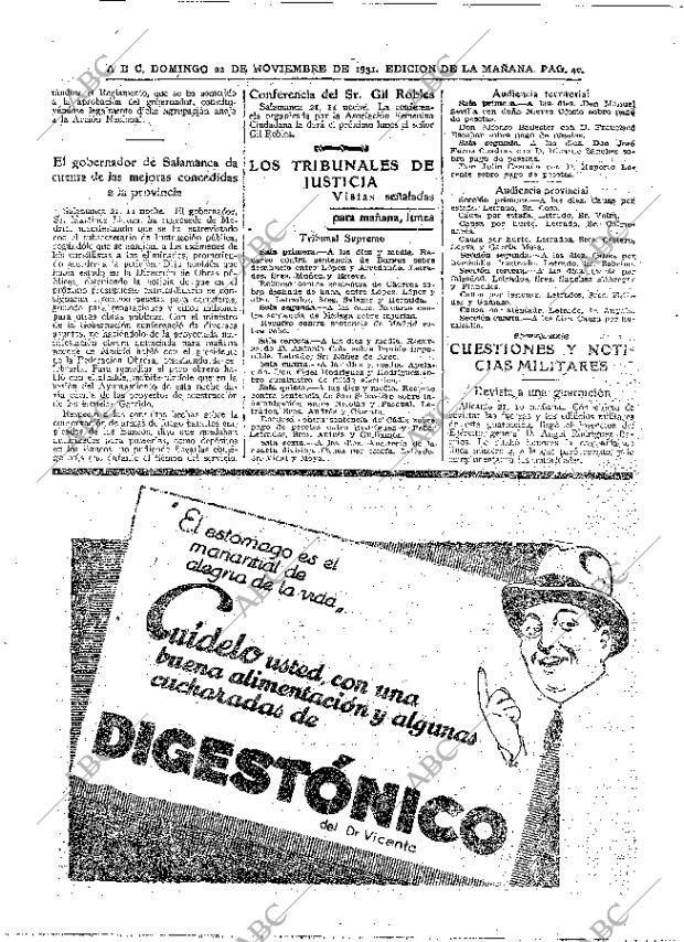 ABC MADRID 22-11-1931 página 40