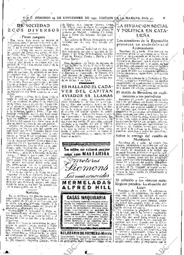 ABC MADRID 29-11-1931 página 33