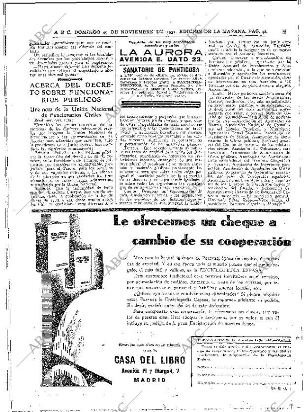 ABC MADRID 29-11-1931 página 34