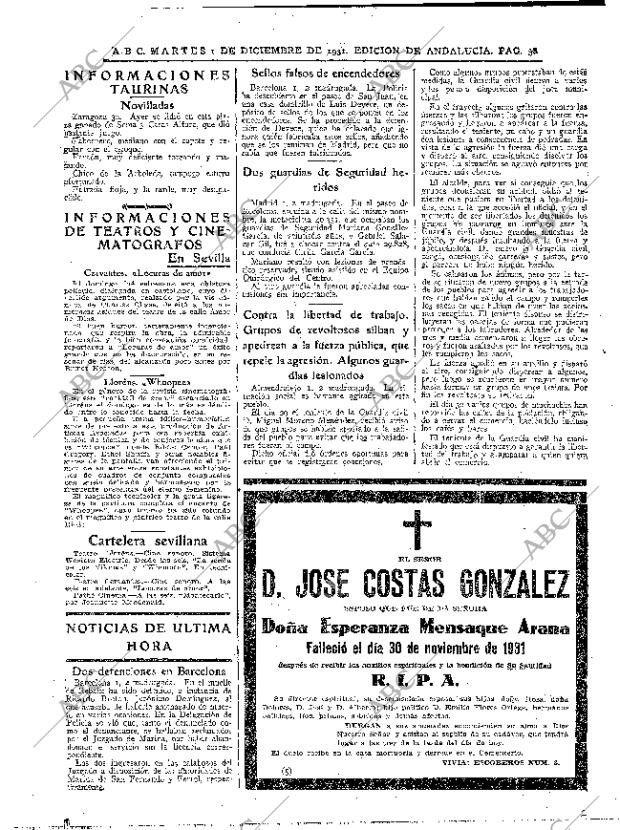 ABC SEVILLA 01-12-1931 página 36