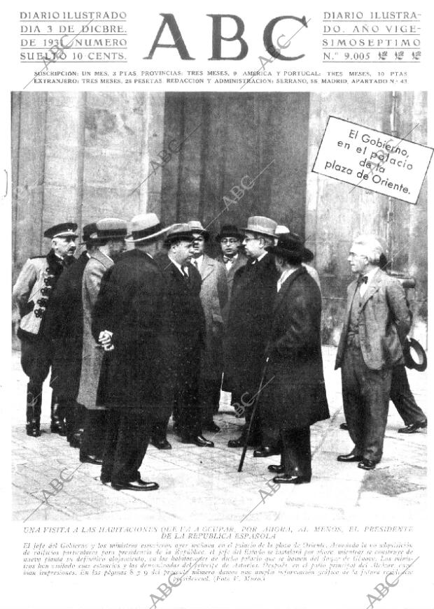 ABC MADRID 03-12-1931 página 1