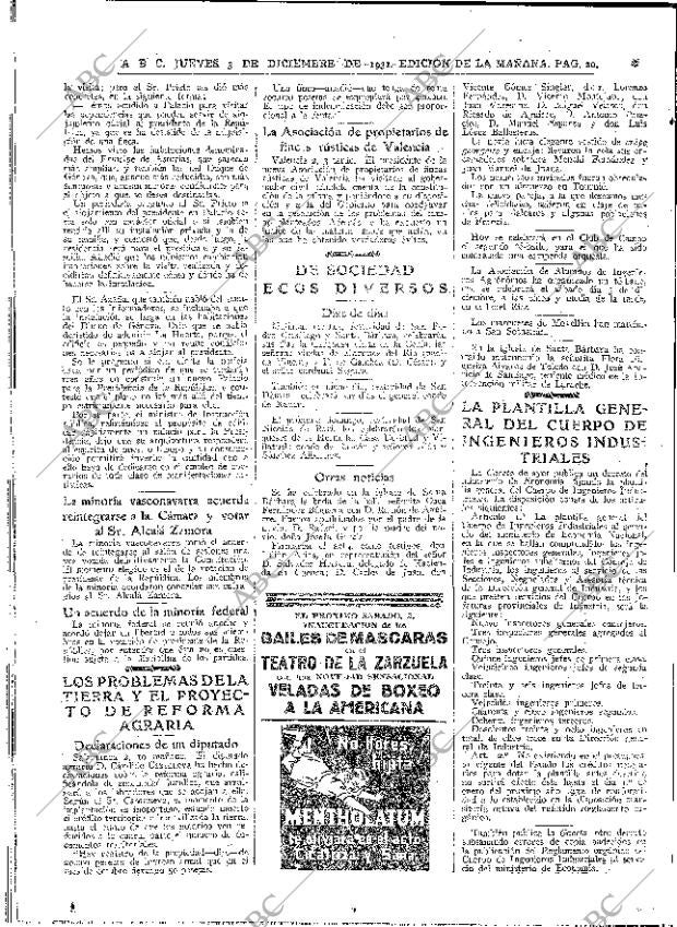 ABC MADRID 03-12-1931 página 20