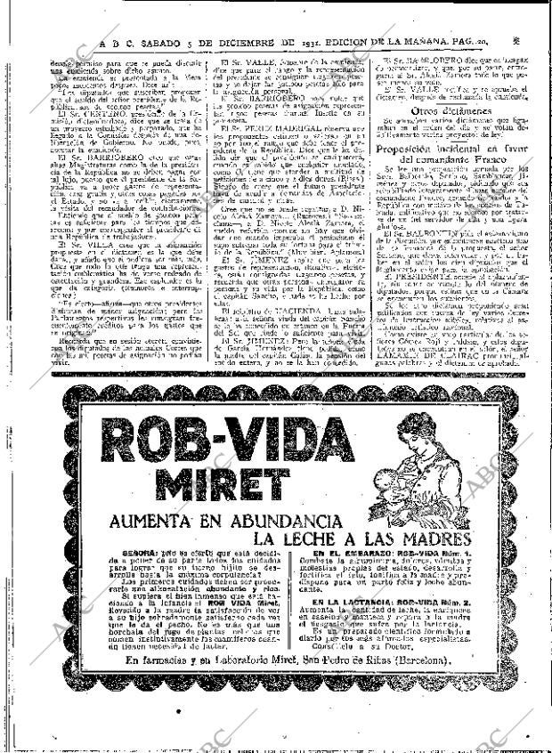 ABC MADRID 05-12-1931 página 20