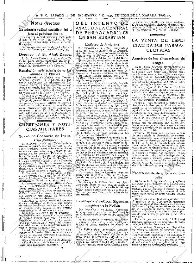 ABC MADRID 05-12-1931 página 22