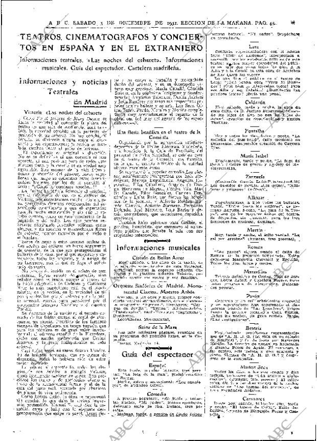 ABC MADRID 05-12-1931 página 45