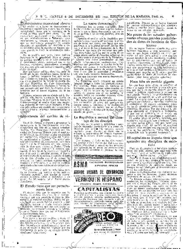 ABC MADRID 08-12-1931 página 20