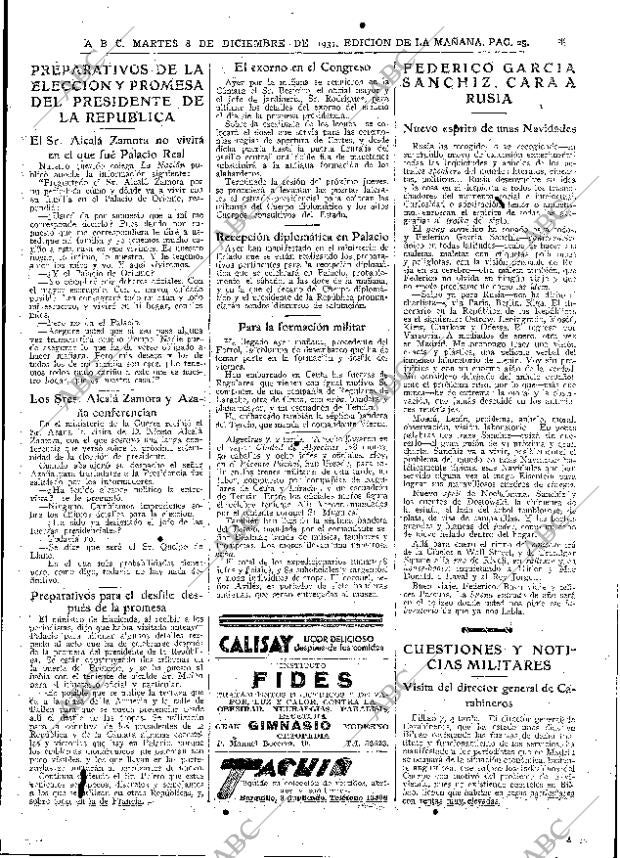 ABC MADRID 08-12-1931 página 25