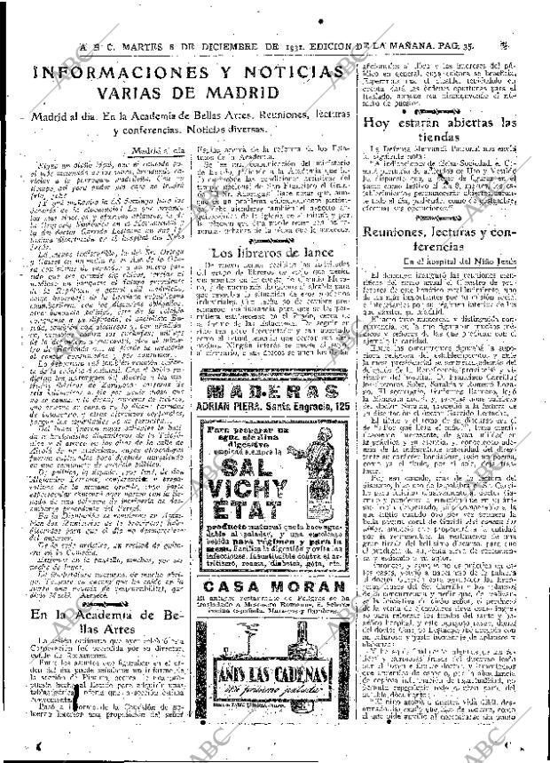 ABC MADRID 08-12-1931 página 35
