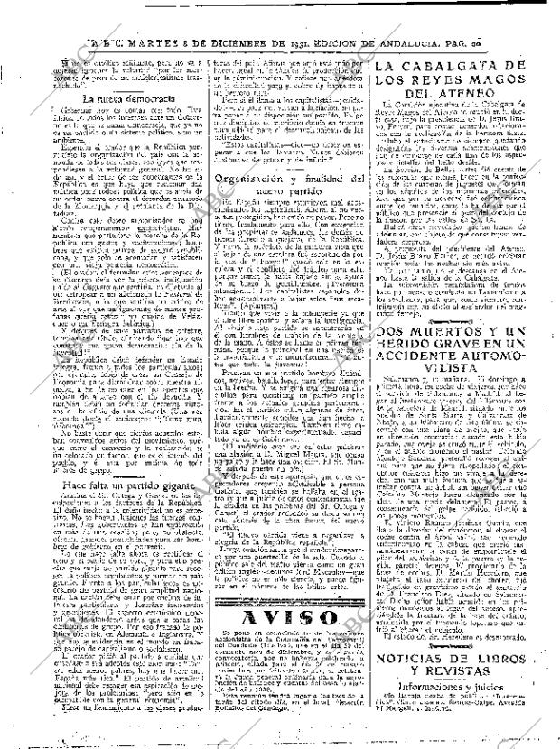 ABC SEVILLA 08-12-1931 página 20
