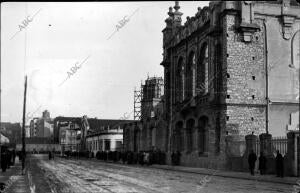 Huelga general en Gijón. La casa del Pueblo