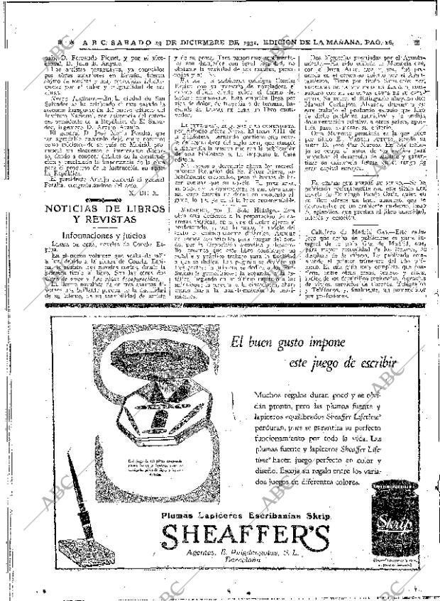 ABC MADRID 19-12-1931 página 16