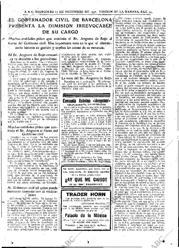 ABC MADRID 23-12-1931 página 31