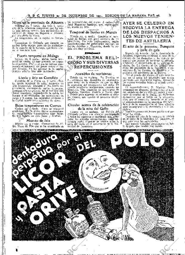 ABC MADRID 24-12-1931 página 26