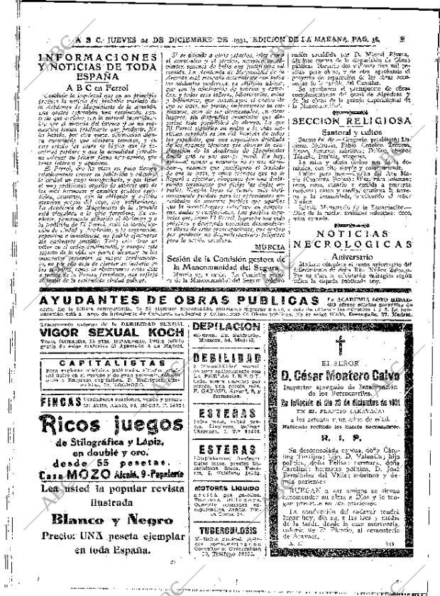 ABC MADRID 24-12-1931 página 38