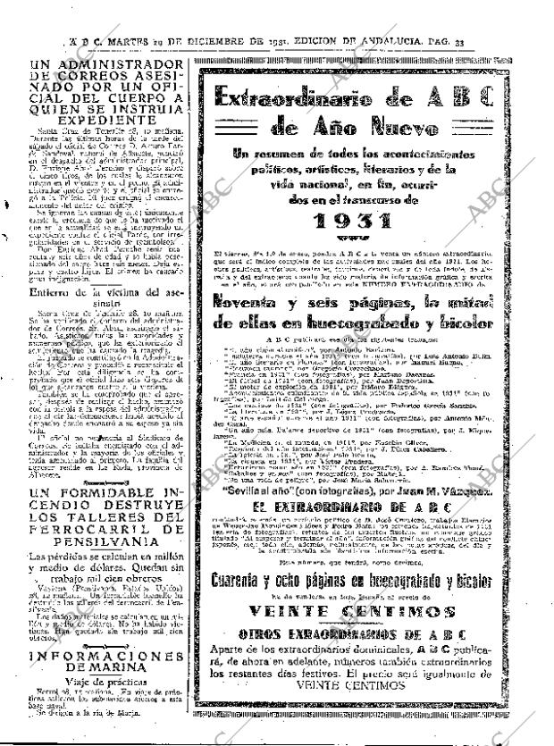 ABC SEVILLA 29-12-1931 página 33