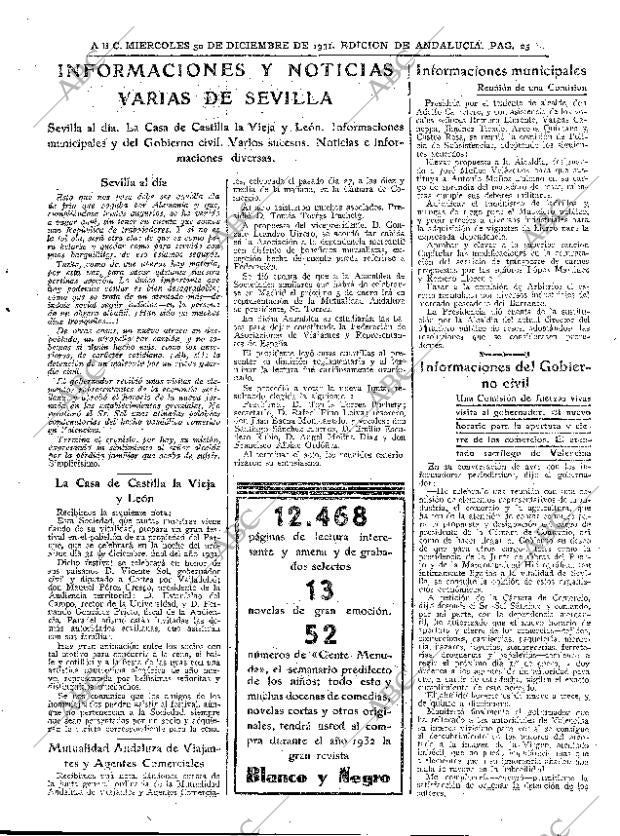 ABC SEVILLA 30-12-1931 página 25