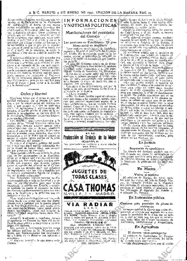 ABC MADRID 05-01-1932 página 23