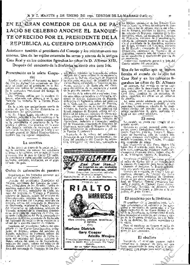 ABC MADRID 05-01-1932 página 25