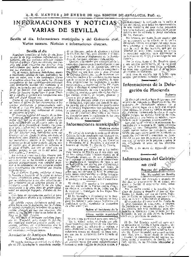 ABC SEVILLA 05-01-1932 página 27