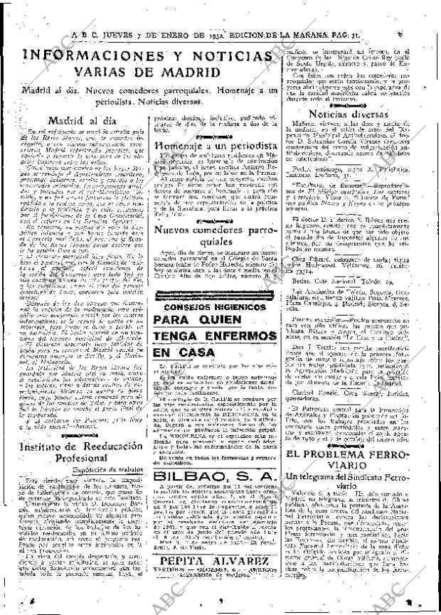 ABC MADRID 07-01-1932 página 31