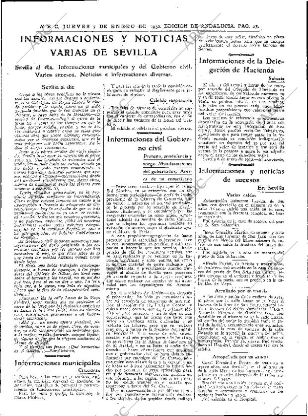 ABC SEVILLA 07-01-1932 página 27