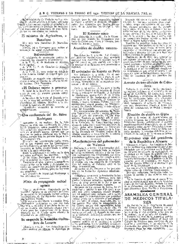ABC MADRID 08-01-1932 página 22