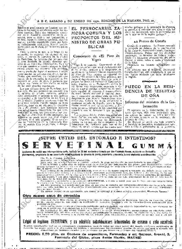 ABC MADRID 09-01-1932 página 20