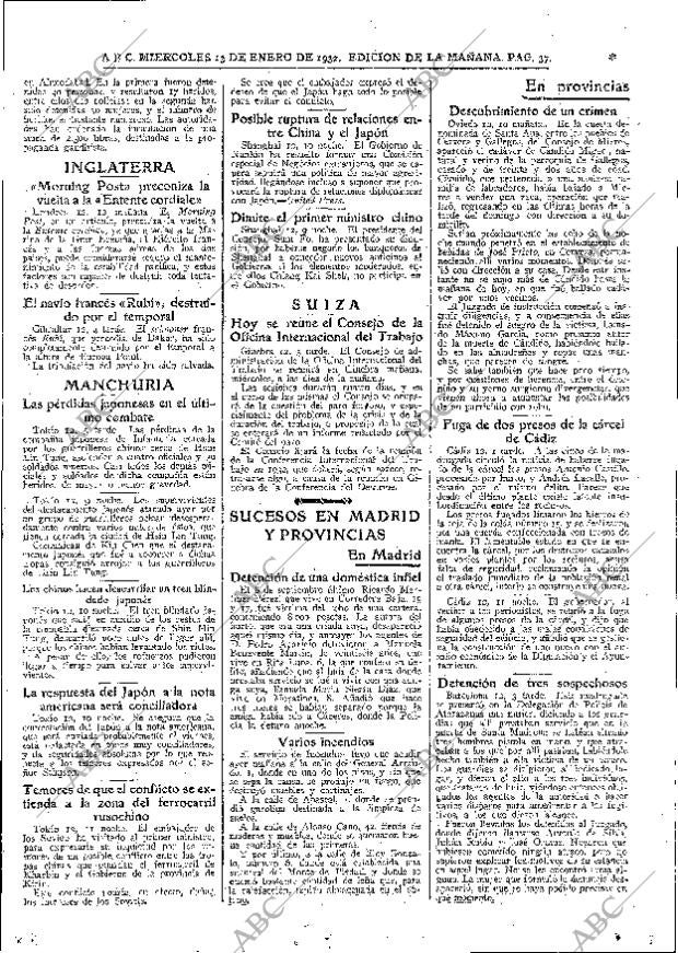 ABC MADRID 13-01-1932 página 37