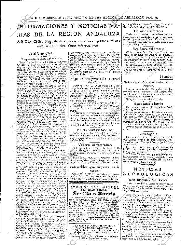 ABC SEVILLA 13-01-1932 página 31