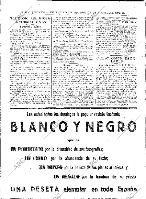 ABC SEVILLA 14-01-1932 página 44