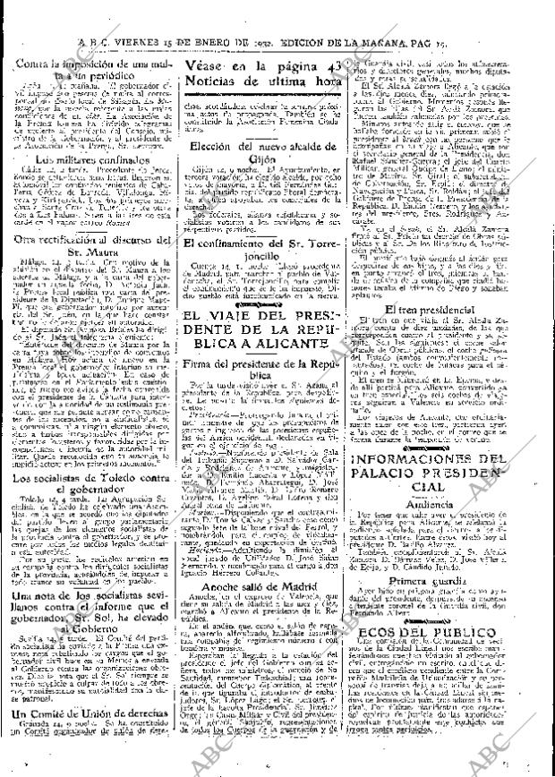 ABC MADRID 15-01-1932 página 19