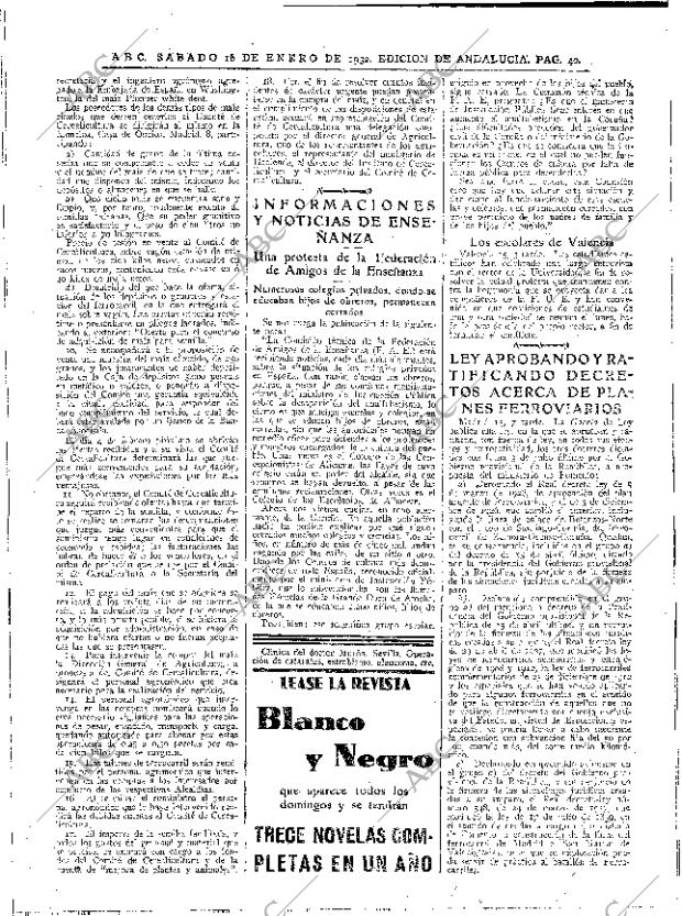 ABC SEVILLA 16-01-1932 página 40