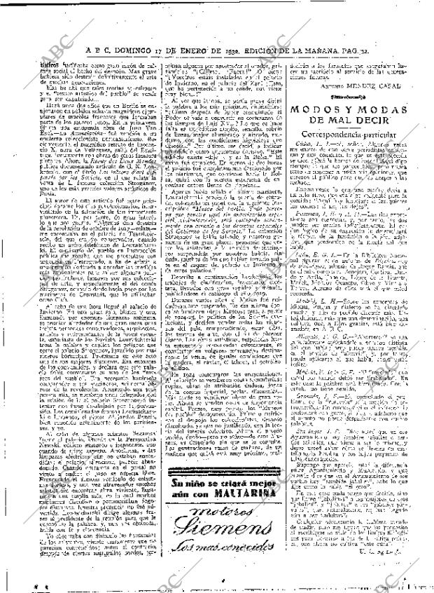 ABC MADRID 17-01-1932 página 28