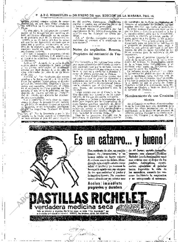 ABC MADRID 20-01-1932 página 16