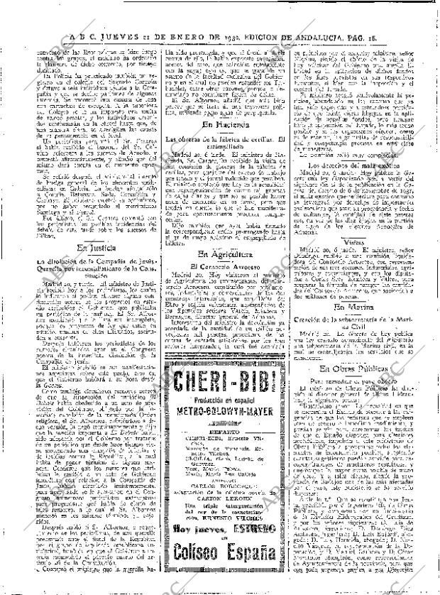 ABC SEVILLA 21-01-1932 página 16