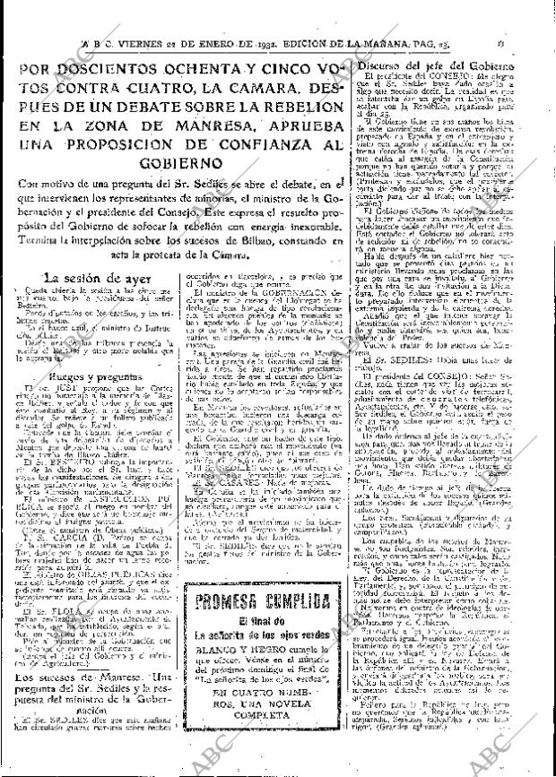 ABC MADRID 22-01-1932 página 23