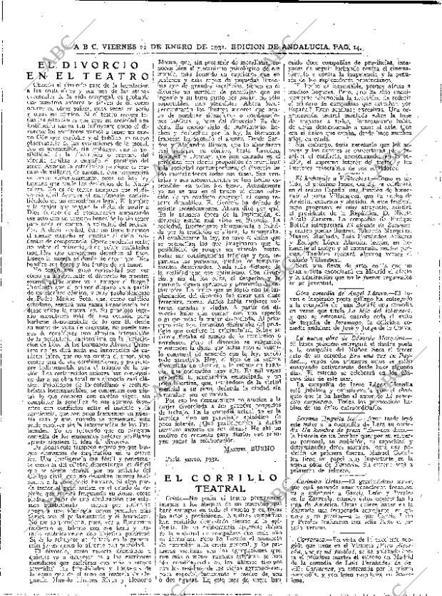 ABC SEVILLA 22-01-1932 página 14