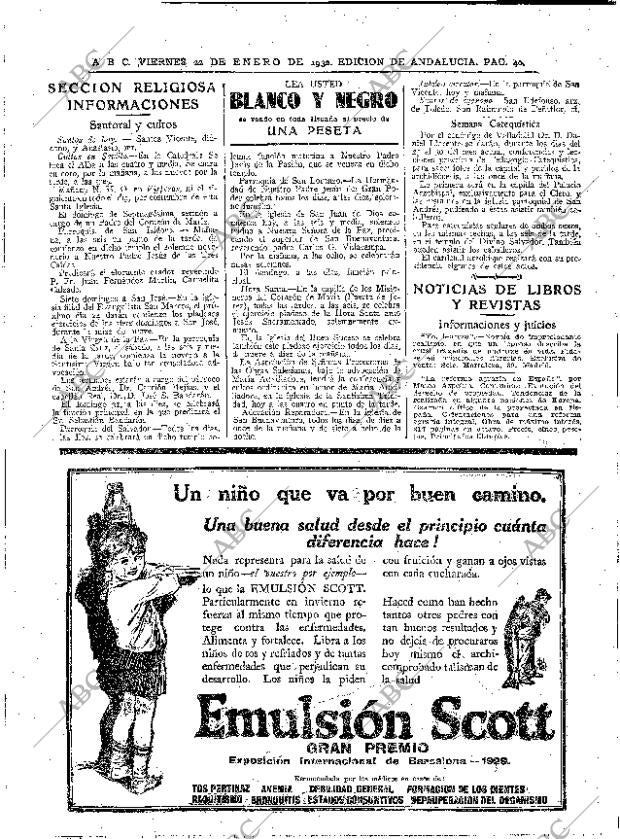 ABC SEVILLA 22-01-1932 página 40