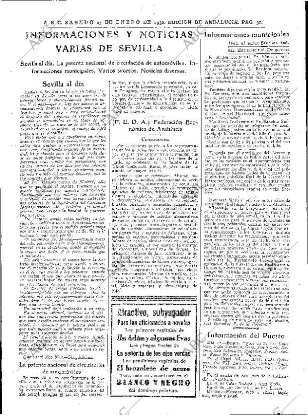 ABC SEVILLA 23-01-1932 página 31