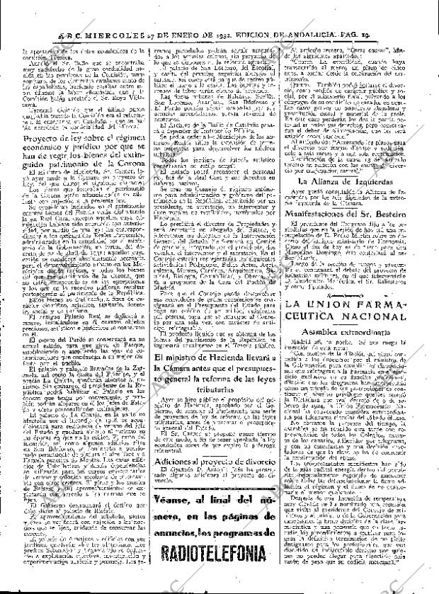 ABC SEVILLA 27-01-1932 página 19