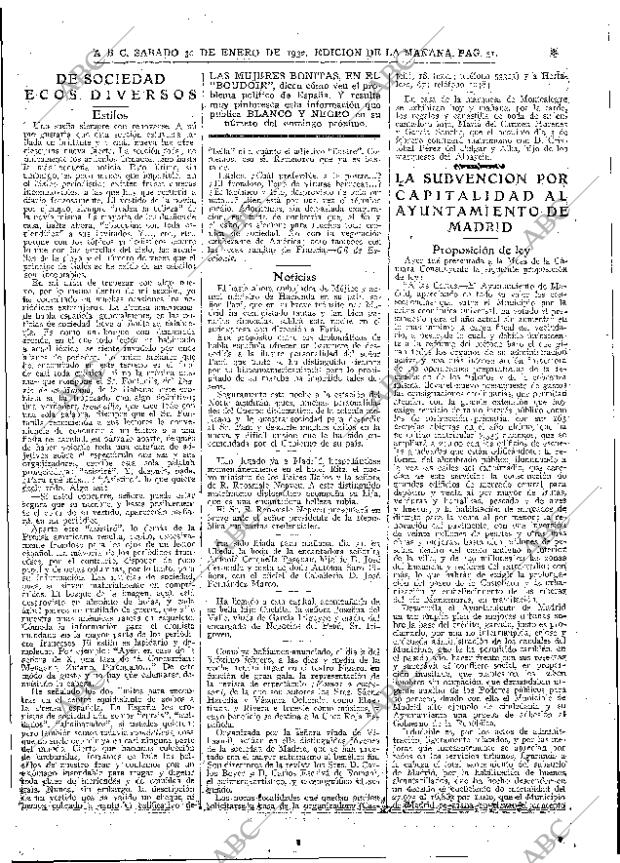 ABC MADRID 30-01-1932 página 31