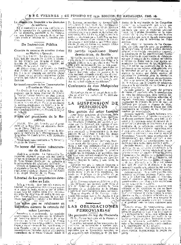 ABC SEVILLA 05-02-1932 página 18