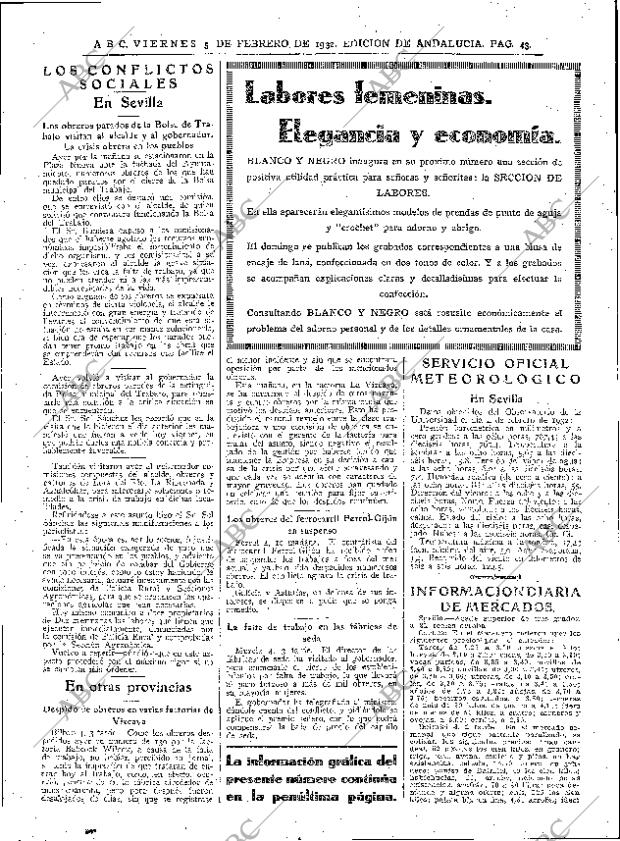 ABC SEVILLA 05-02-1932 página 43