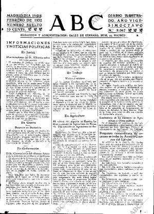 ABC MADRID 13-02-1932 página 15