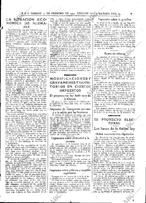 ABC MADRID 13-02-1932 página 19