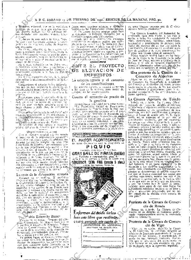 ABC MADRID 13-02-1932 página 30