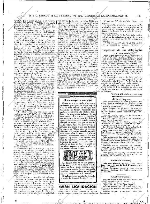 ABC MADRID 13-02-1932 página 36