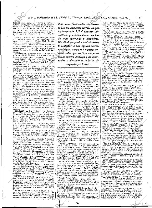 ABC MADRID 14-02-1932 página 67