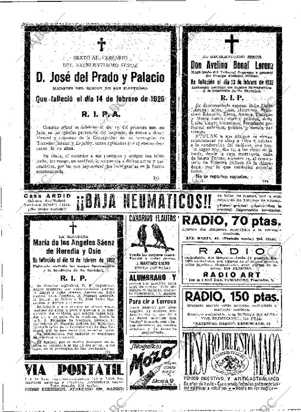 ABC MADRID 14-02-1932 página 74