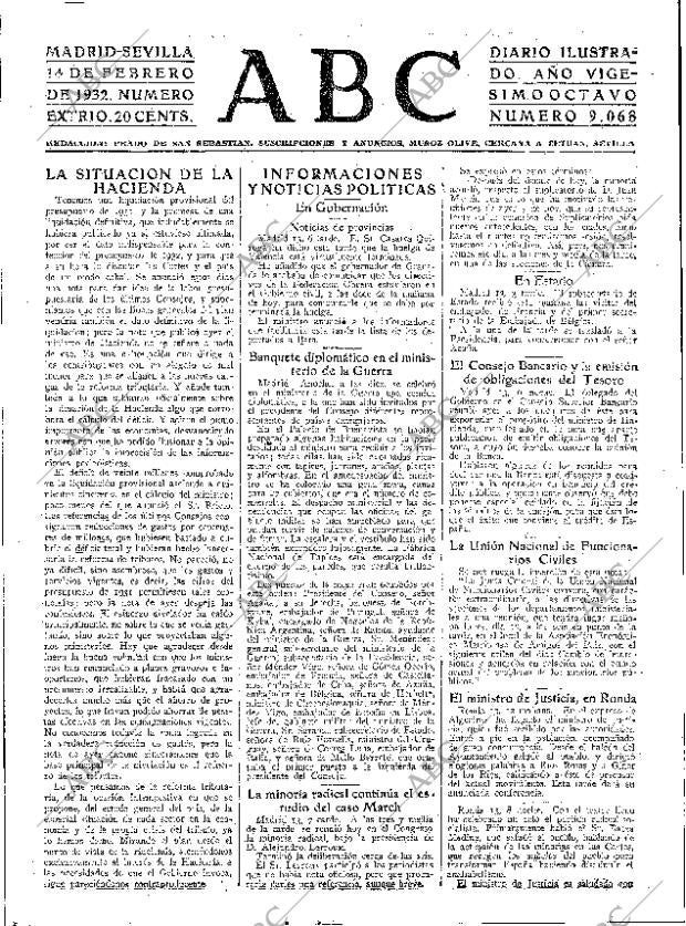 ABC SEVILLA 14-02-1932 página 25